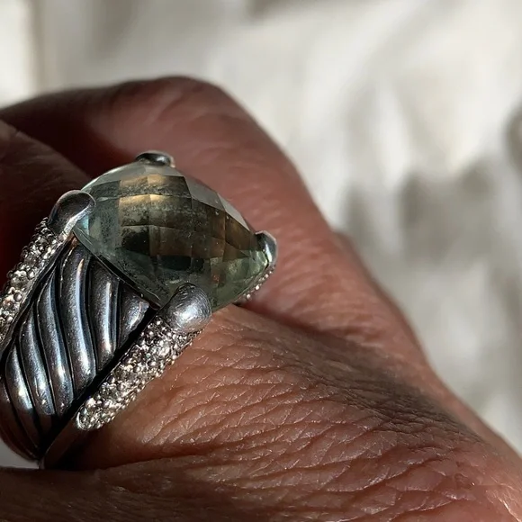 EUC - David Yurman Prasiolite and Diamond Ring - Picture 4 of 16